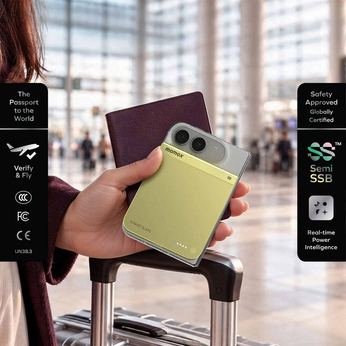 1-Power S.Pass² Slate 10000mAh Magnetic Wireless Semi-SSB Power Bank (Exclusive for iPhone Duo, New China Compulsory Certification) | Pre-sale, deliver to begin in early November.