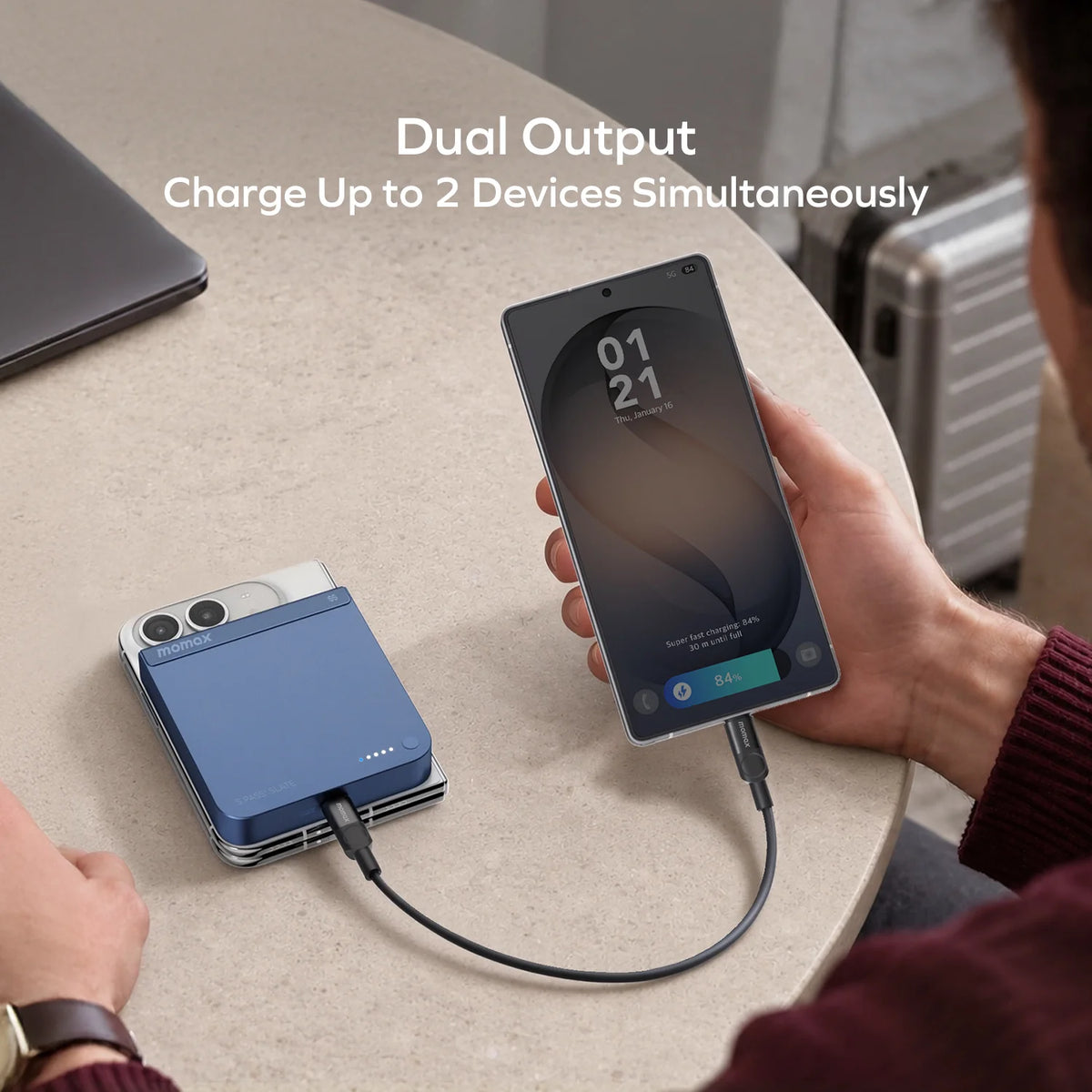 1-Power S.Pass² Slate 10000mAh Magnetic Wireless Semi-SSB Power Bank (Exclusive for iPhone Duo, New China Compulsory Certification) | Pre-sale, deliver to begin in early November.