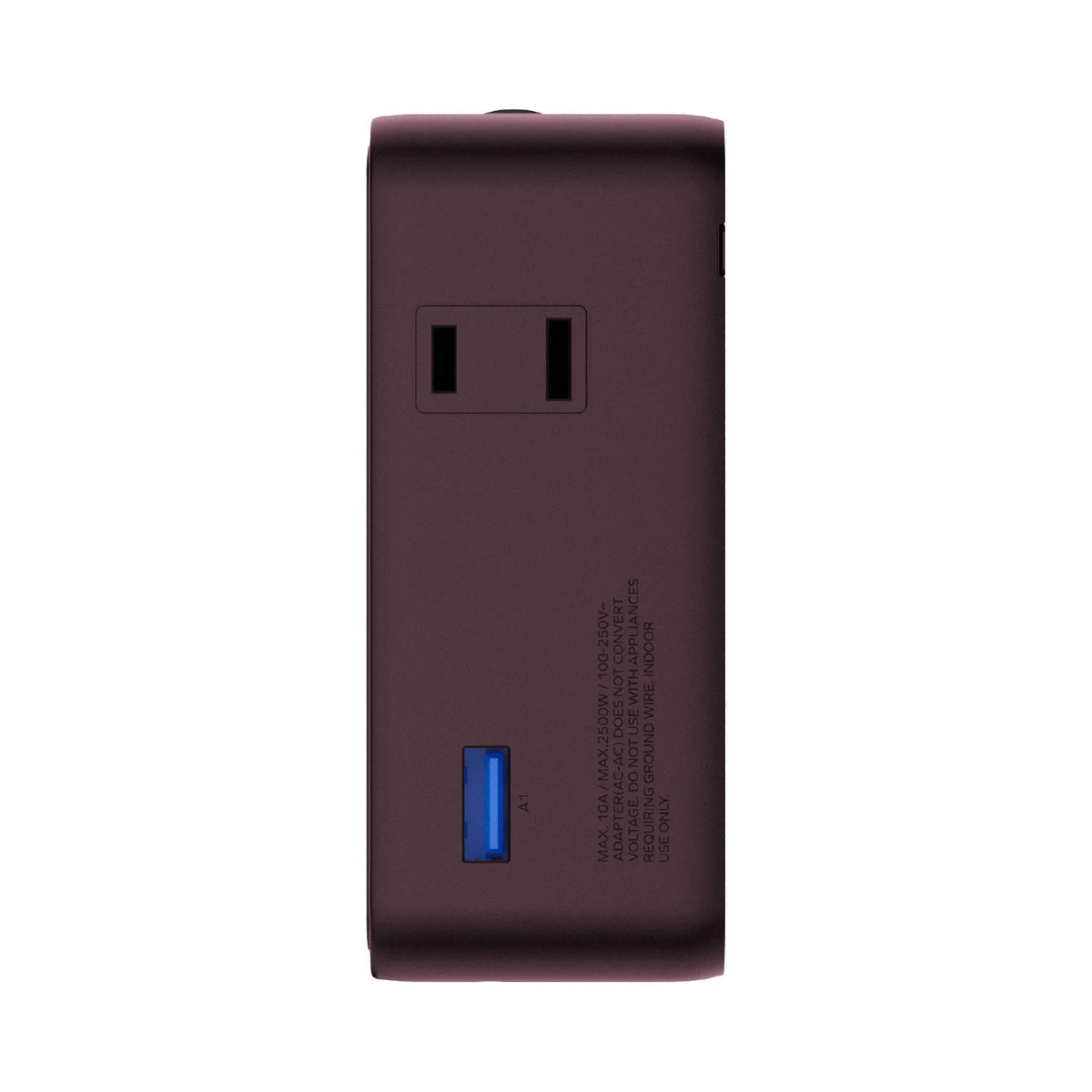 1-World² Pocket Pro 70W 4-Port Dual AC Travel Adapter With TFT Display