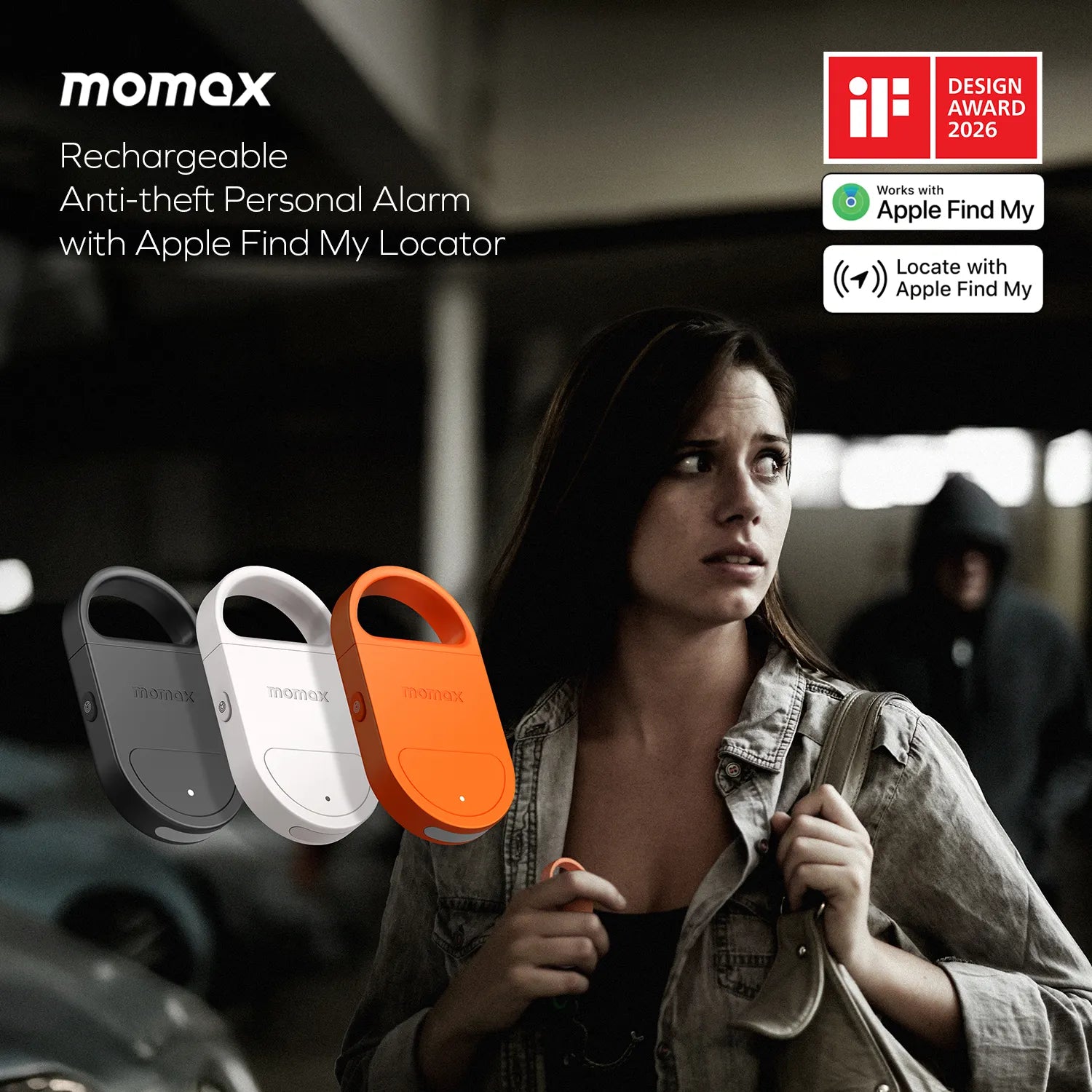 PinBuzz Rechargeable Anti-Theft Personal Alarm With Find My Locator