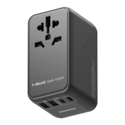 1-World Universal 4-Port Travel GaN Charger 100W