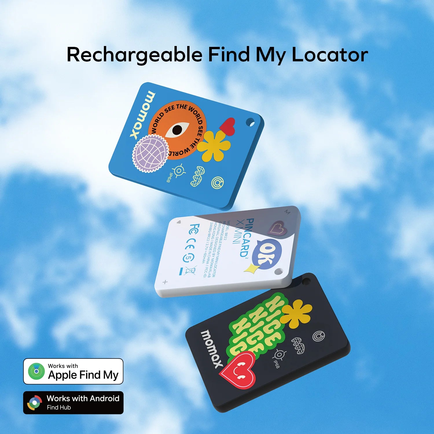 PinCard² X Mini Rechargeable Find My Locator