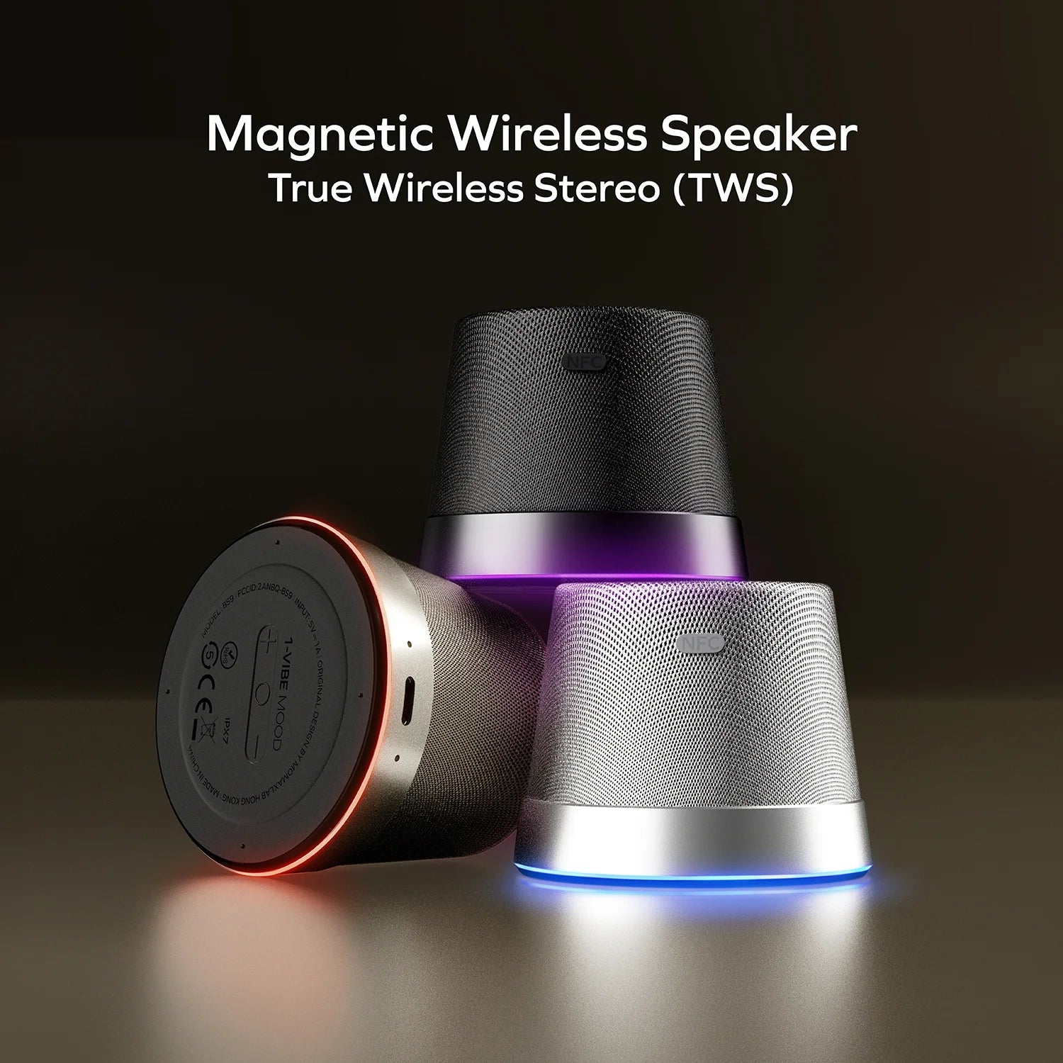 1-Vibe Mood Magnetic Wireless Speaker