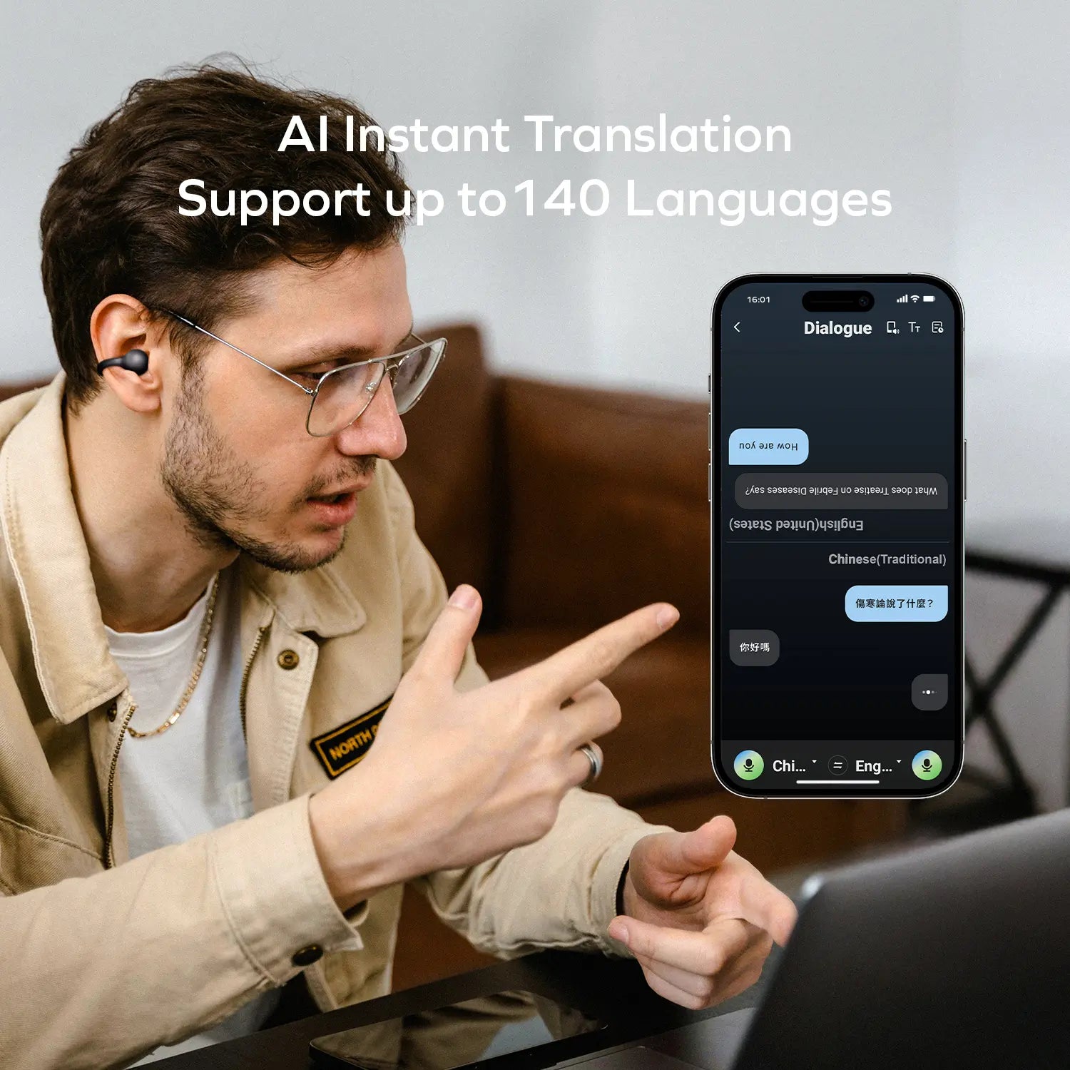 1-Vibe Clip M.IN.D True Wireless ENC Intelligent Clip-On Earbuds