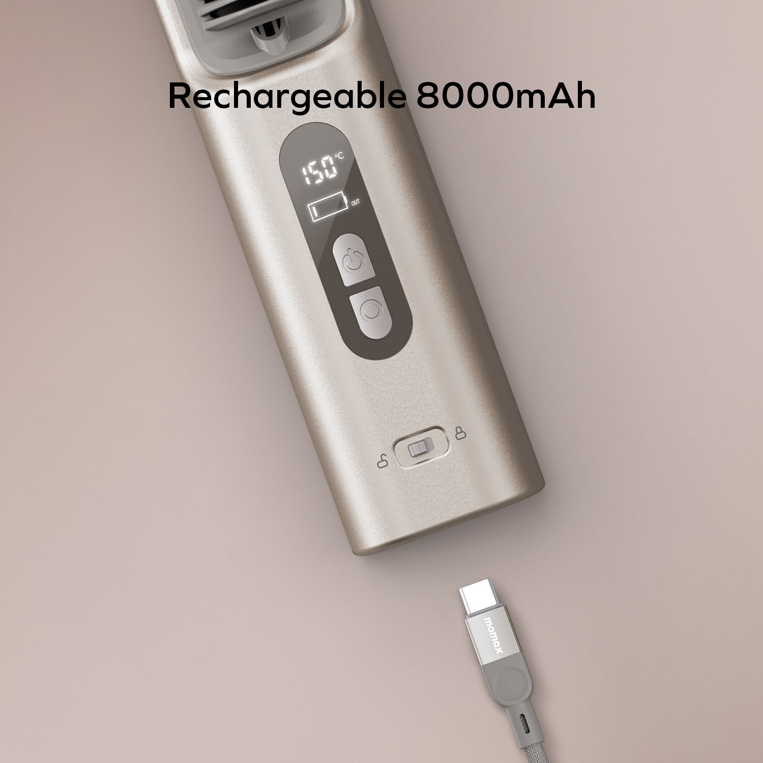 1-Care Sleek Travel Cordless Negative Ion Hair Straightening Brush