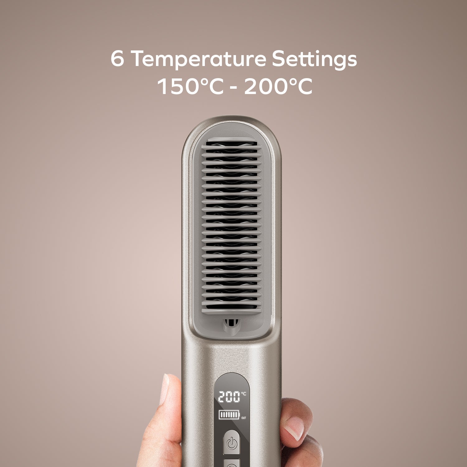 1-Care Sleek Travel Cordless Negative Ion Hair Straightening Brush