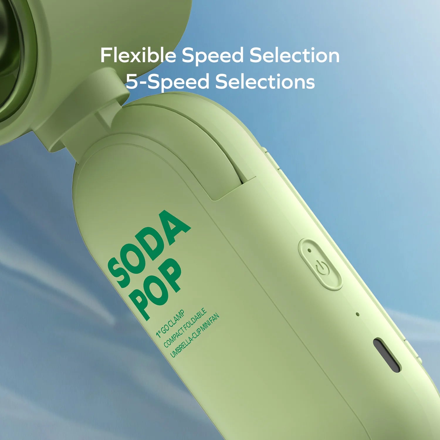 1° Go Clamp Compact Foldable Umbrella-Clip Mini Fan