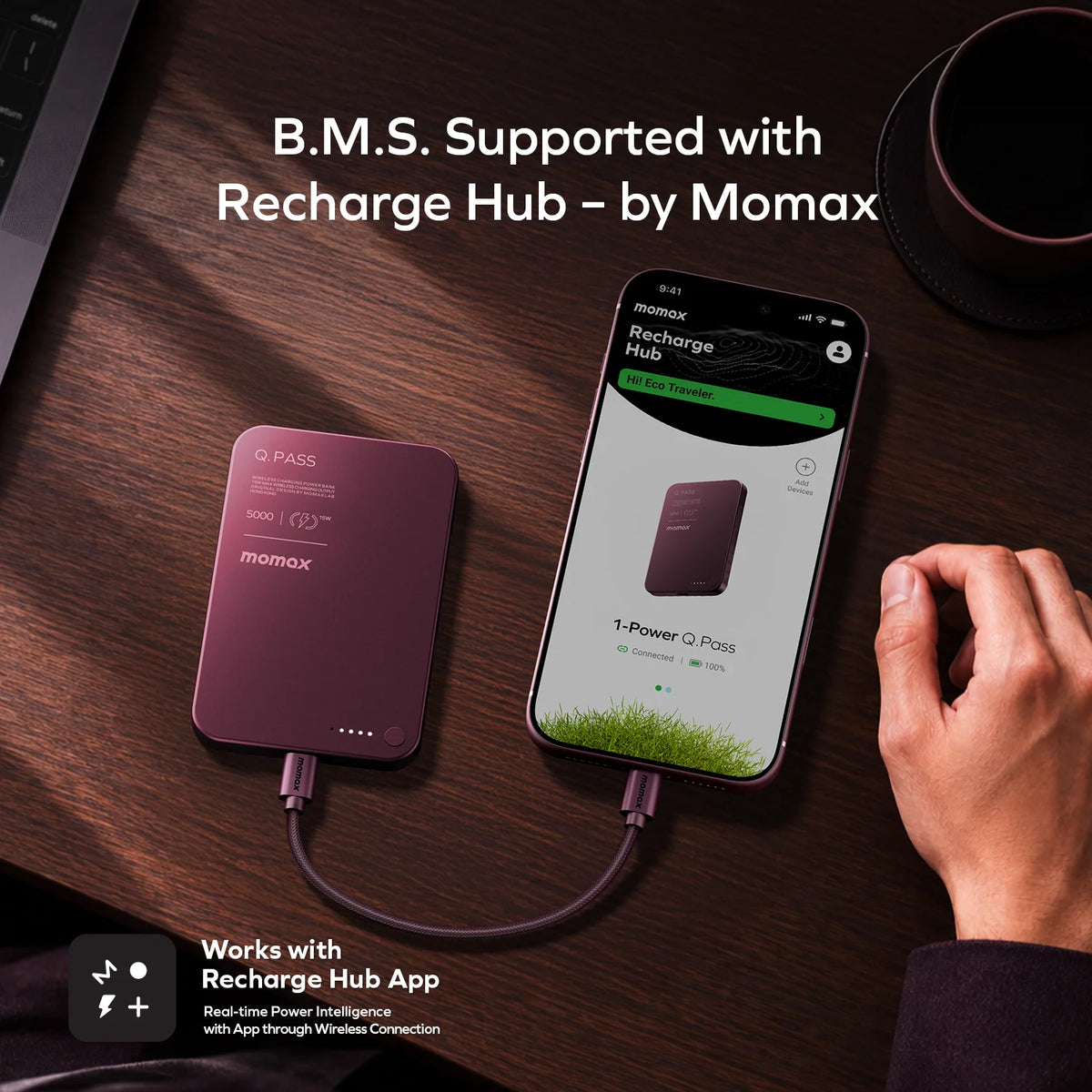 1-Power Q.Pass 5000mAh Magnetic Wireless Power Bank