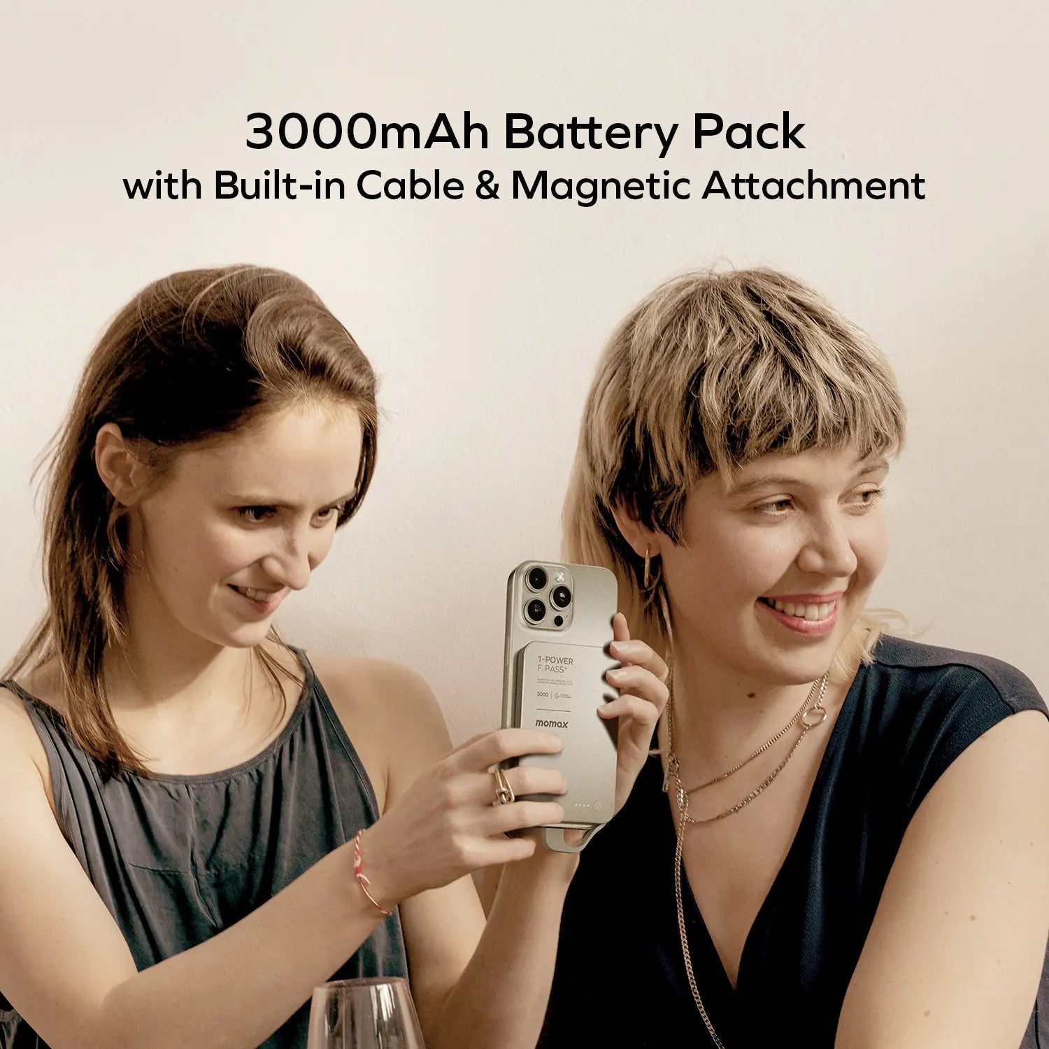 1-Power F.Pass⁺ 3000mAh Magnetic Battery Pack with Built-in Cable