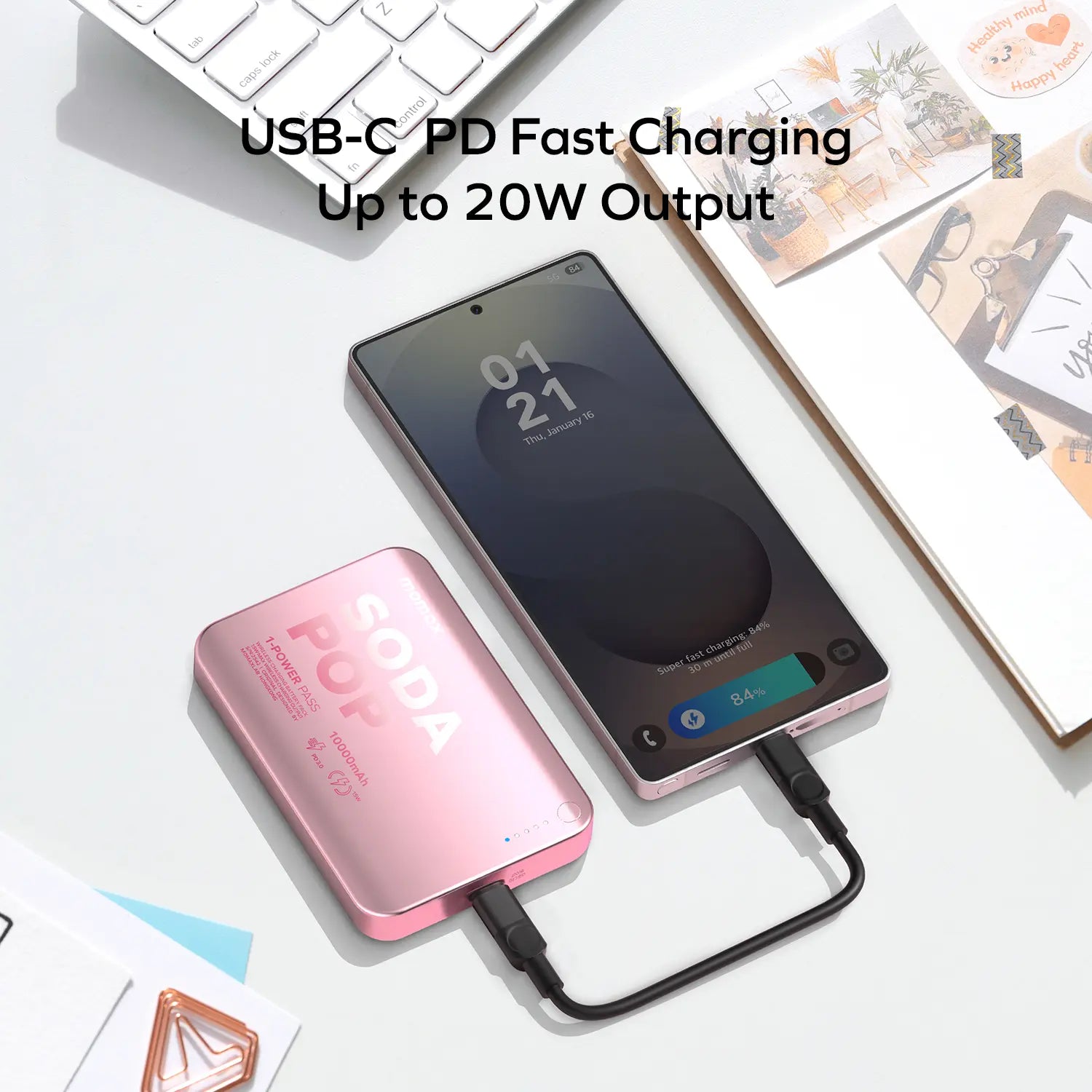 1-Power Pass 10000mAh Magnetic Wireless Battery Pack
