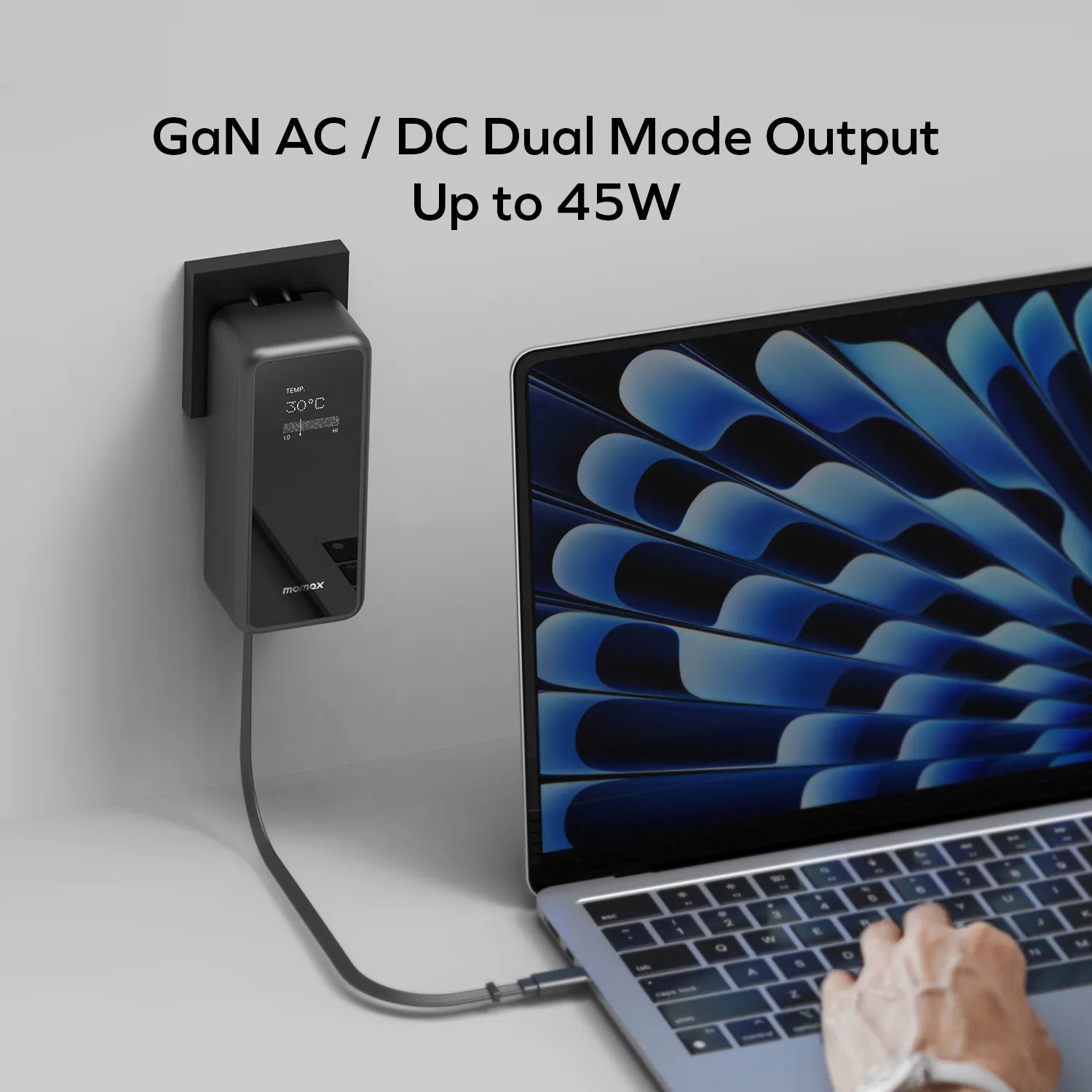 1-Pac⁺ 10000mAh 3in1 Hybrid GaN Battery Pack with Built-In Retractable Cable