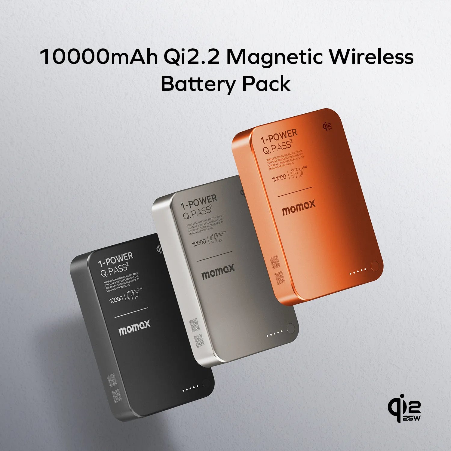 1-Power Q.Pass² 10000mAh Qi2.2 Magnetic Wireless Battery Pack