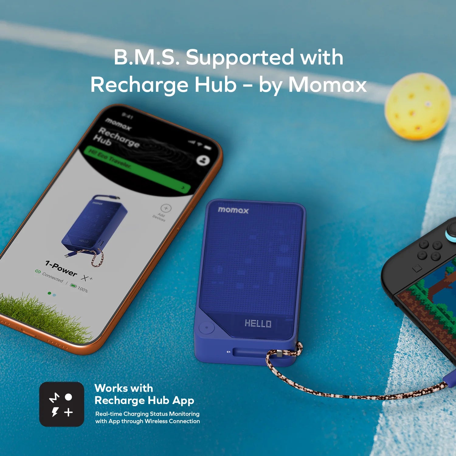 1-Power X⁺ 20000mAh Battery Pack with Dual Built-in USB-C Cable