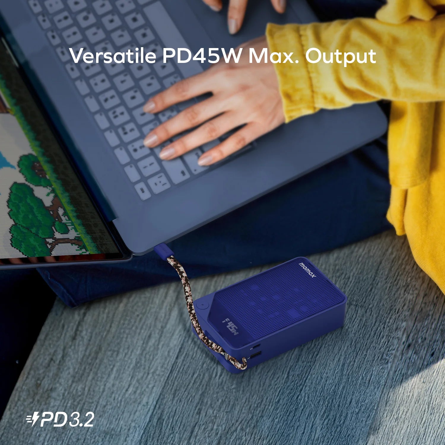1-Power X⁺ 20000mAh Battery Pack with Dual Built-in USB-C Cable