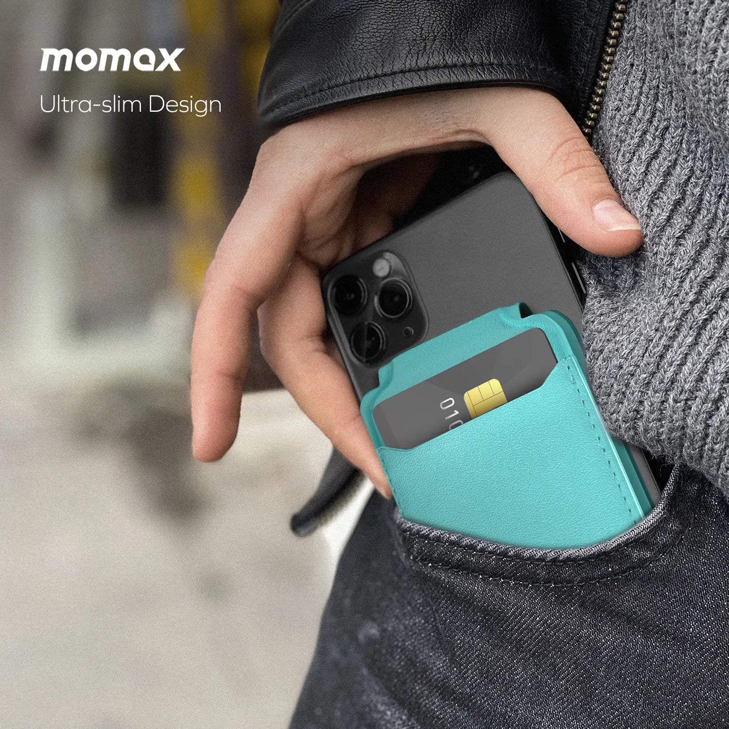 1-Wallet Magnetic Card Holder with Adjustable Stand