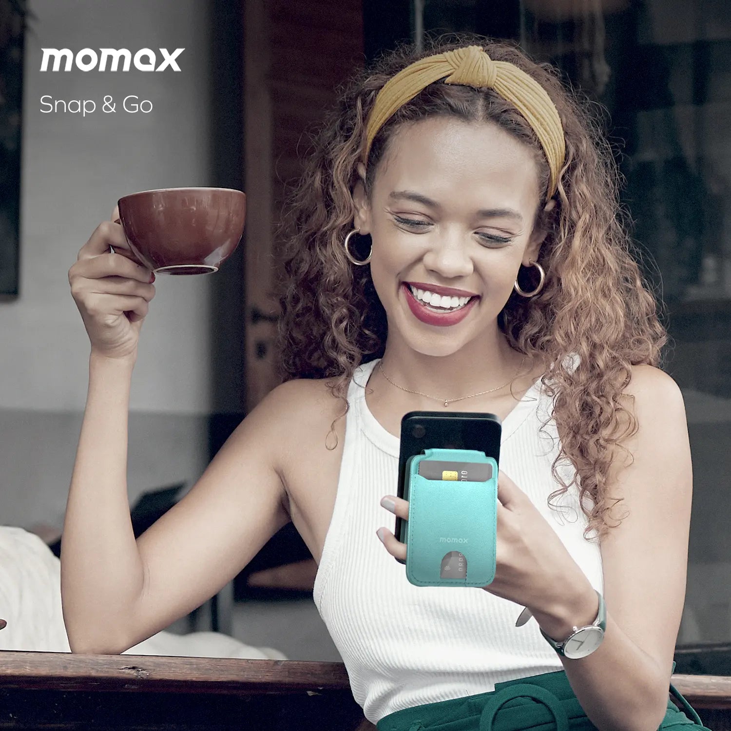 1-Wallet Magnetic Card Holder with Adjustable Stand