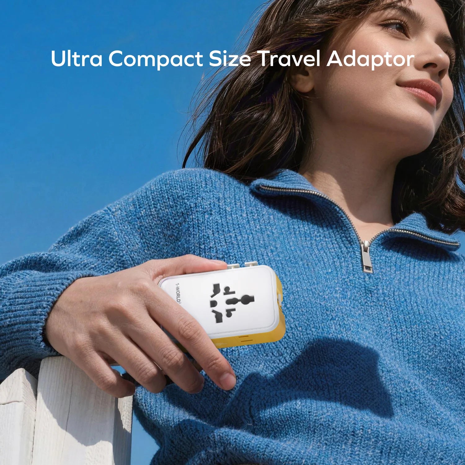 1-World² Pocket 25W 4-Port Dual AC Travel Adapter