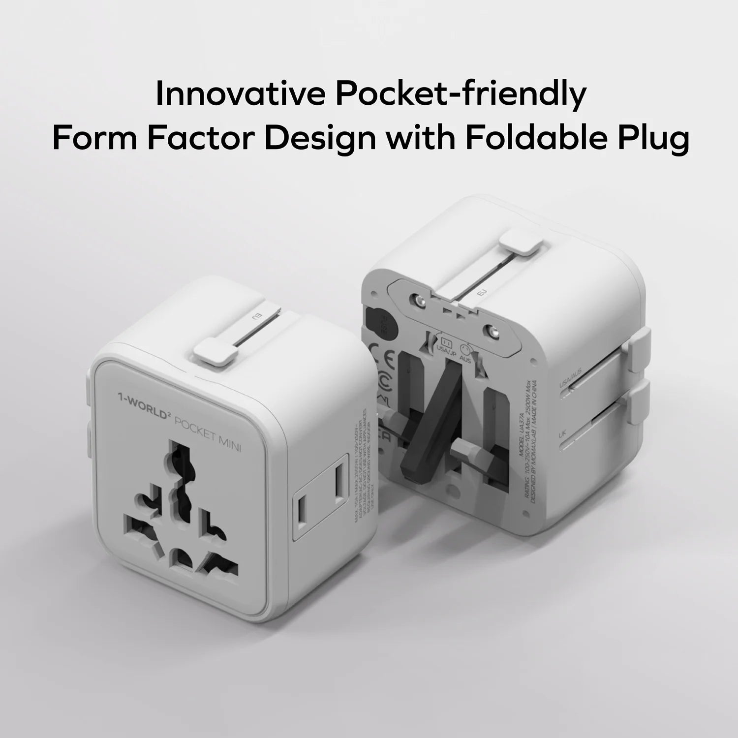 1-World² Pocket Mini Dual AC Travel Adapter