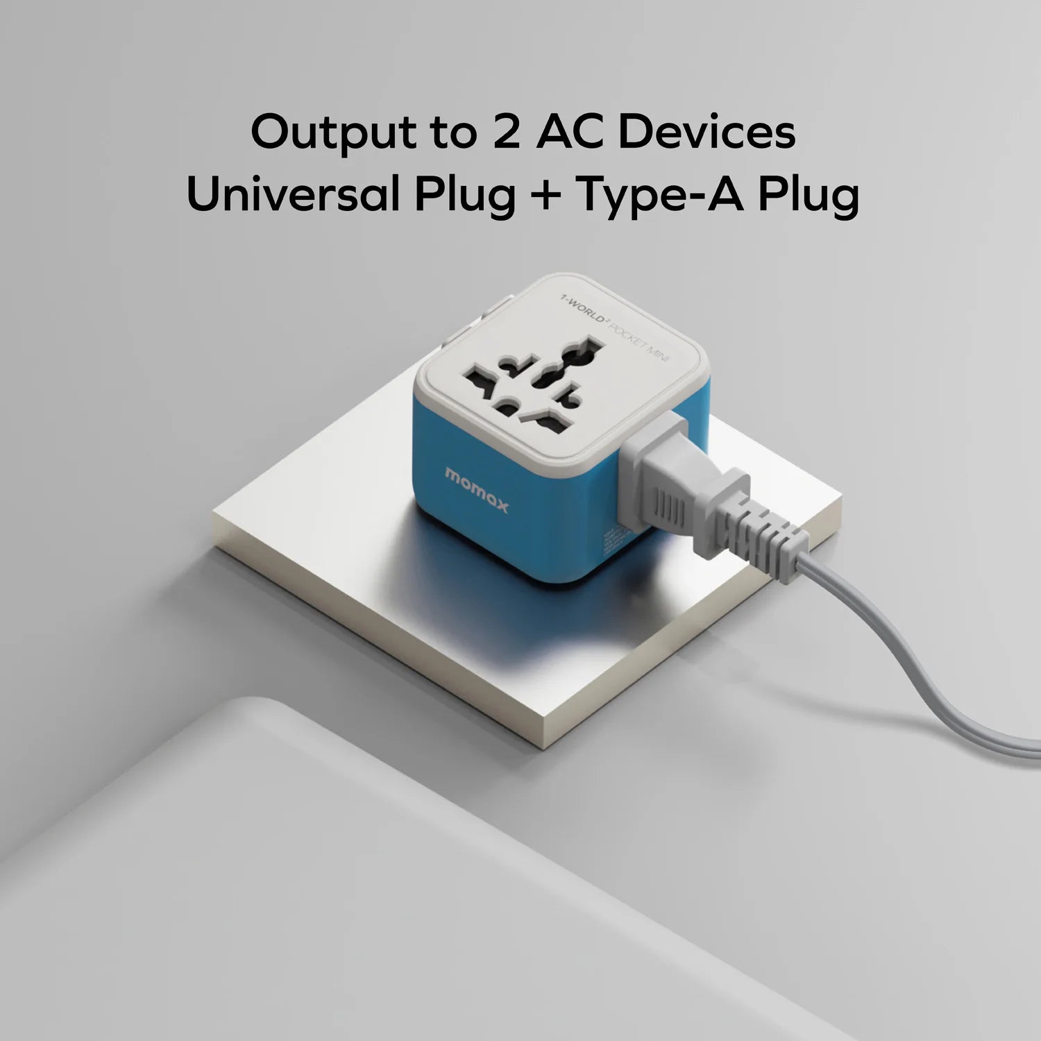 1-World² Pocket Mini Dual AC Travel Adapter