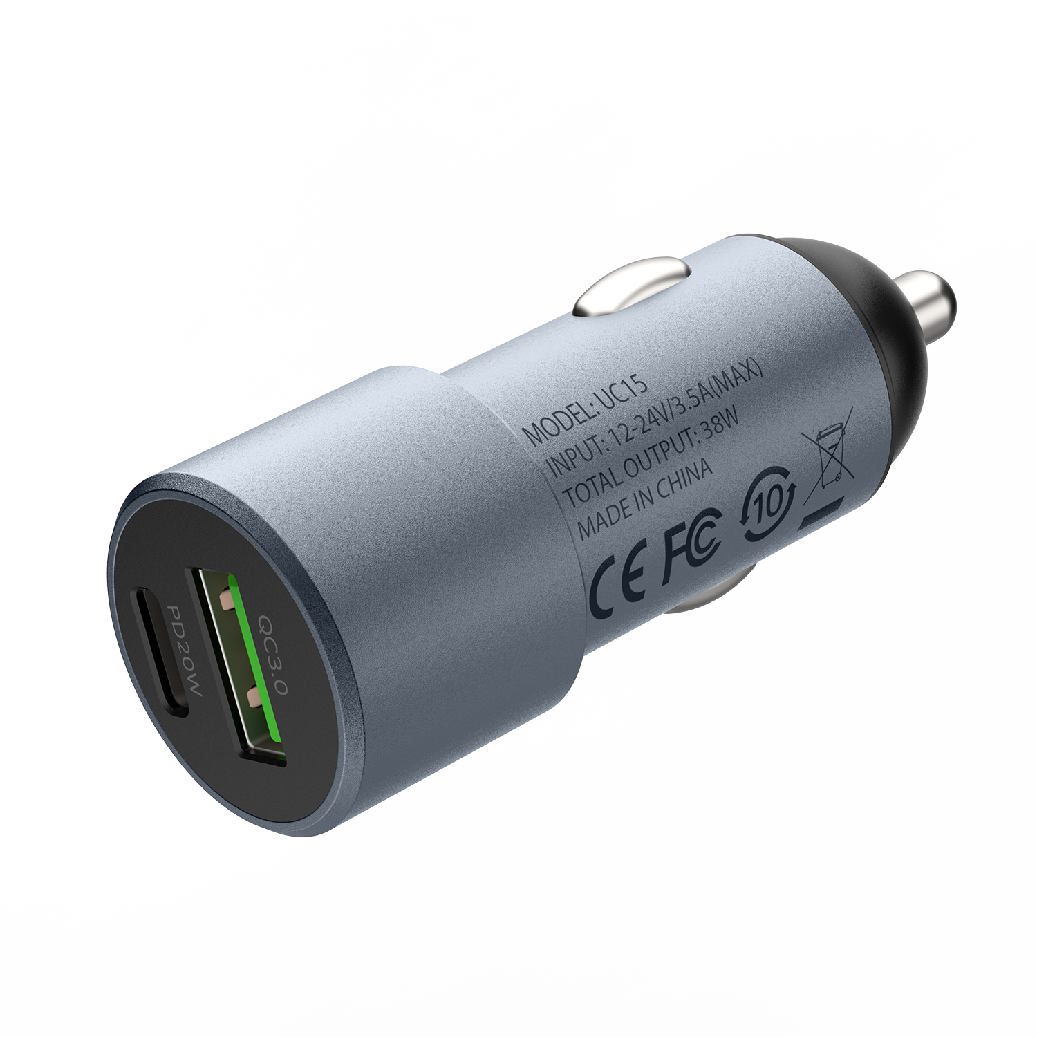 MoVe | Dual-Port Car Charger (38W)