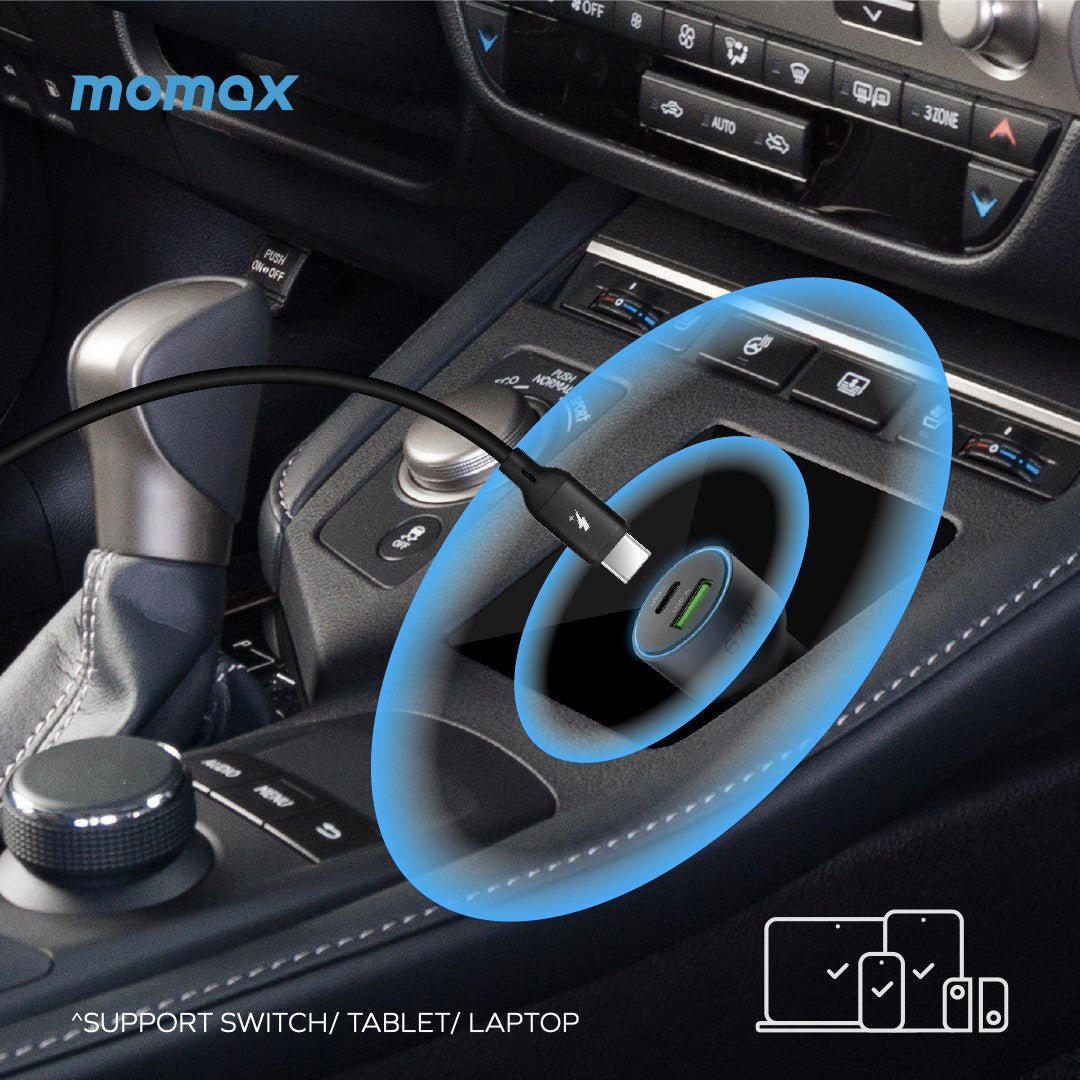 MoVe | Dual-Port Car Charger + Charging Cable (67W)