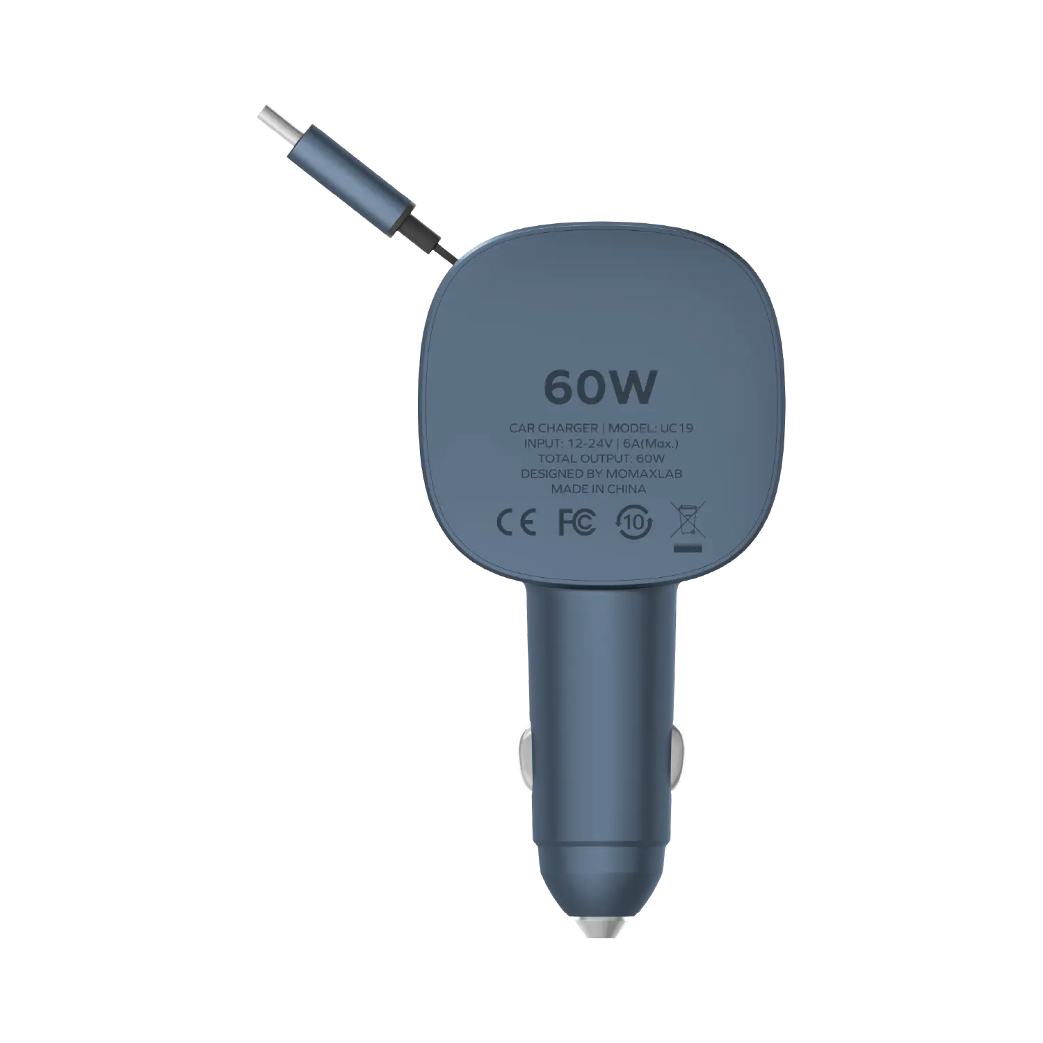 1-Move⁺
2-Port Car Charger With Built-In Retractable Cable 60W