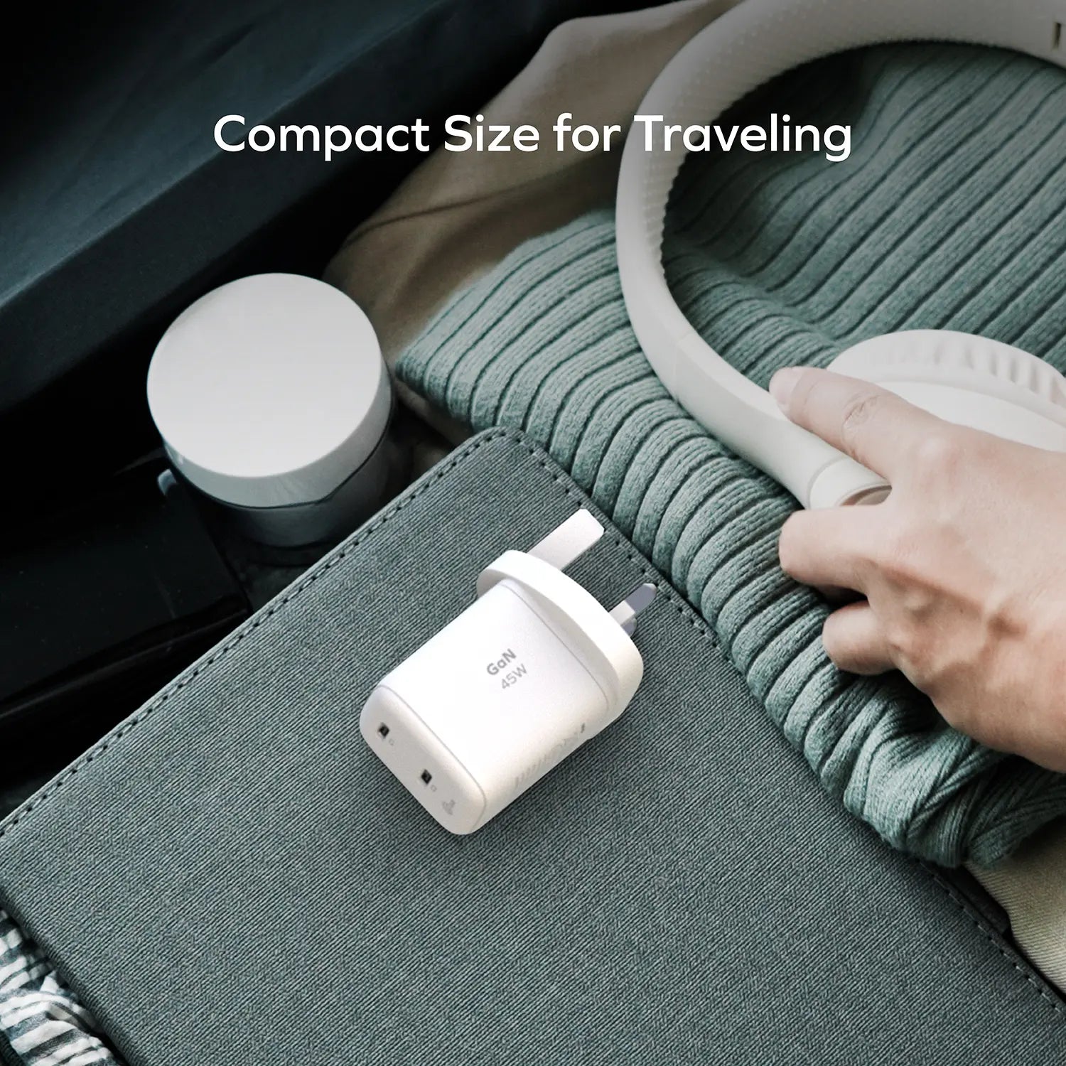 1-Charge 45W 2-Port GaN Charger