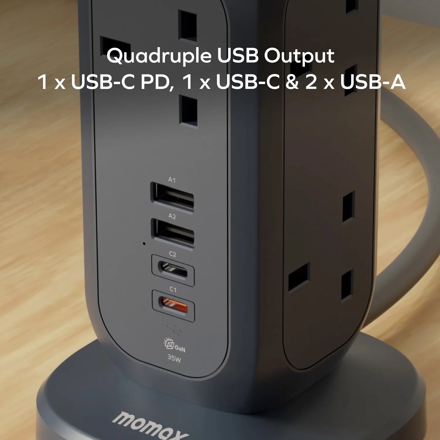 1-Plug
11-Outlet Power Strip With USB (PD 35W)