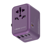 1-World Universal 5-Port Travel GaN Charger 65W
