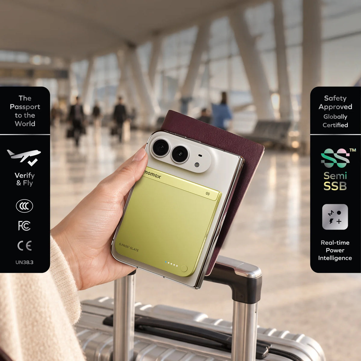 1-Power S.Pass² Slate 5000mAh Magnetic Wireless Semi-SSB Power Bank (Exclusive for iPhone Duo, New China Compulsory Certification)| Pre-sale, expected to arrive in early Nov