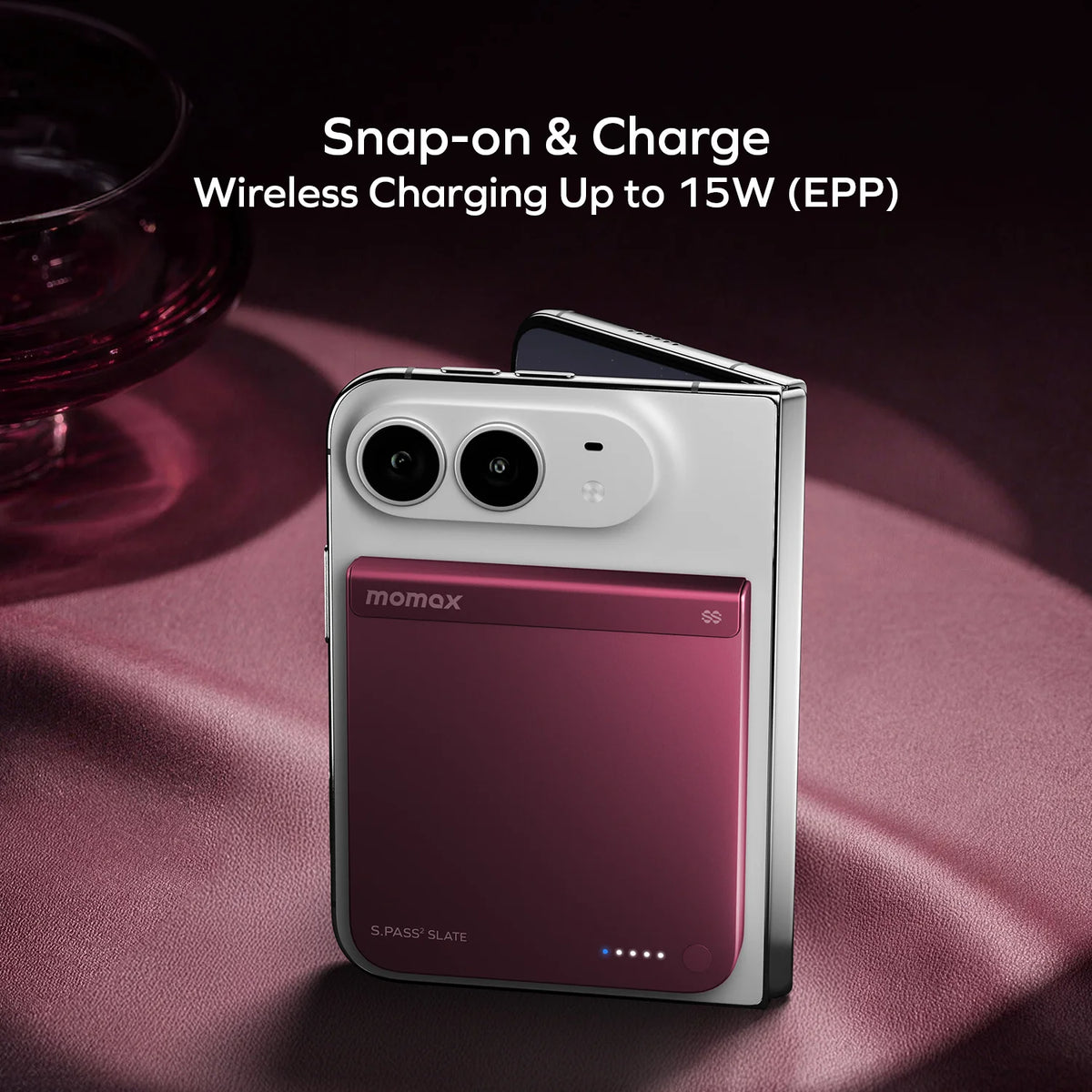 1-Power S.Pass² Slate 5000mAh Magnetic Wireless Semi-SSB Power Bank (Exclusive for iPhone Duo, New China Compulsory Certification)| Pre-sale, expected to arrive in early Nov