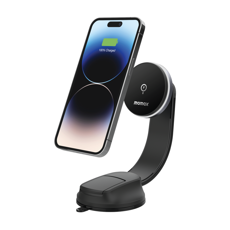 Q.Mag Mount5 Magnetic Wireless Charging Suction Cup Car Mount 15W
