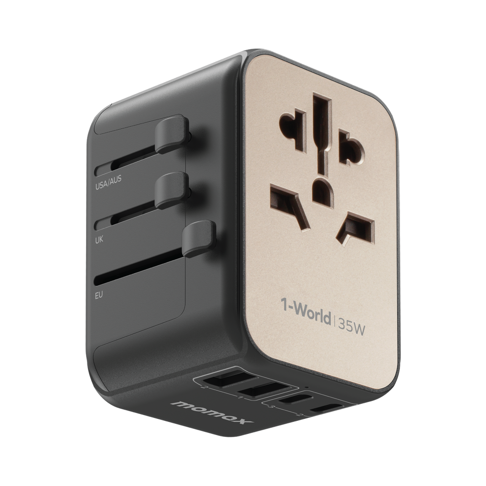 1-World 5-Port Travel Charger 35W