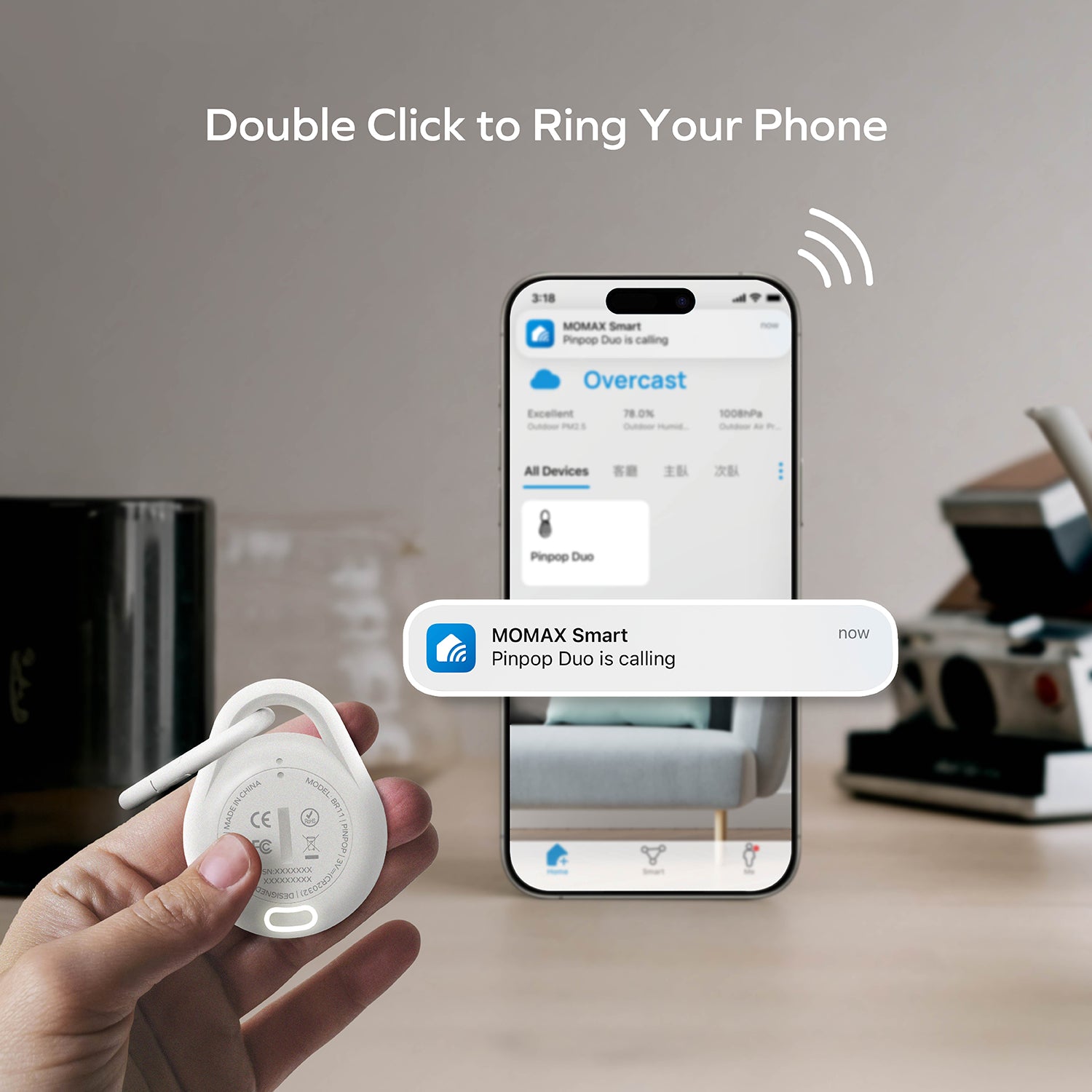 Pinpop Duo Find My Locator Tracker