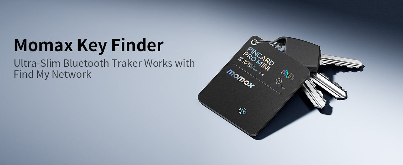 a black keychain with a logo on it