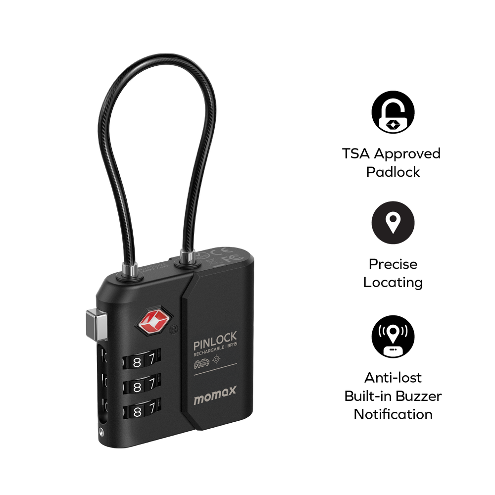 a black lock with a cable