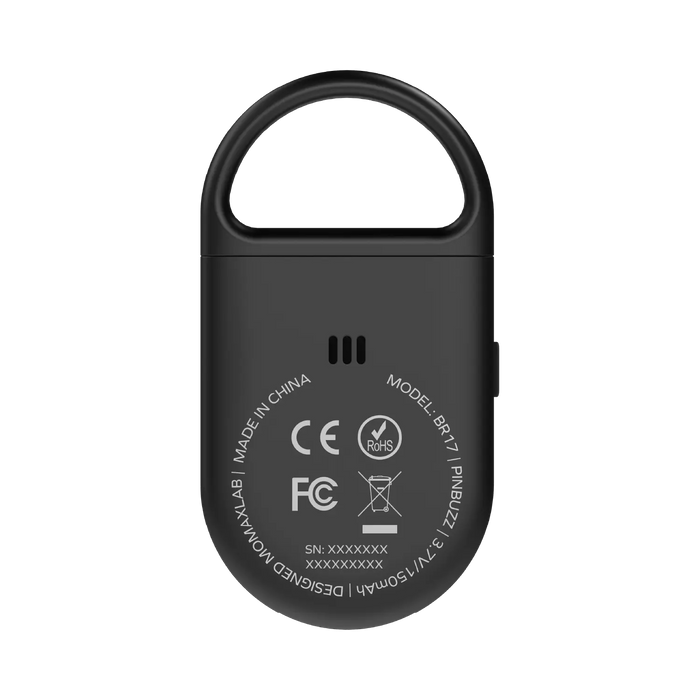 Báo động chống trộm cá nhân MOMAX BR17 PinBuzz có thể sạc lại với Find My Locator #color_Black