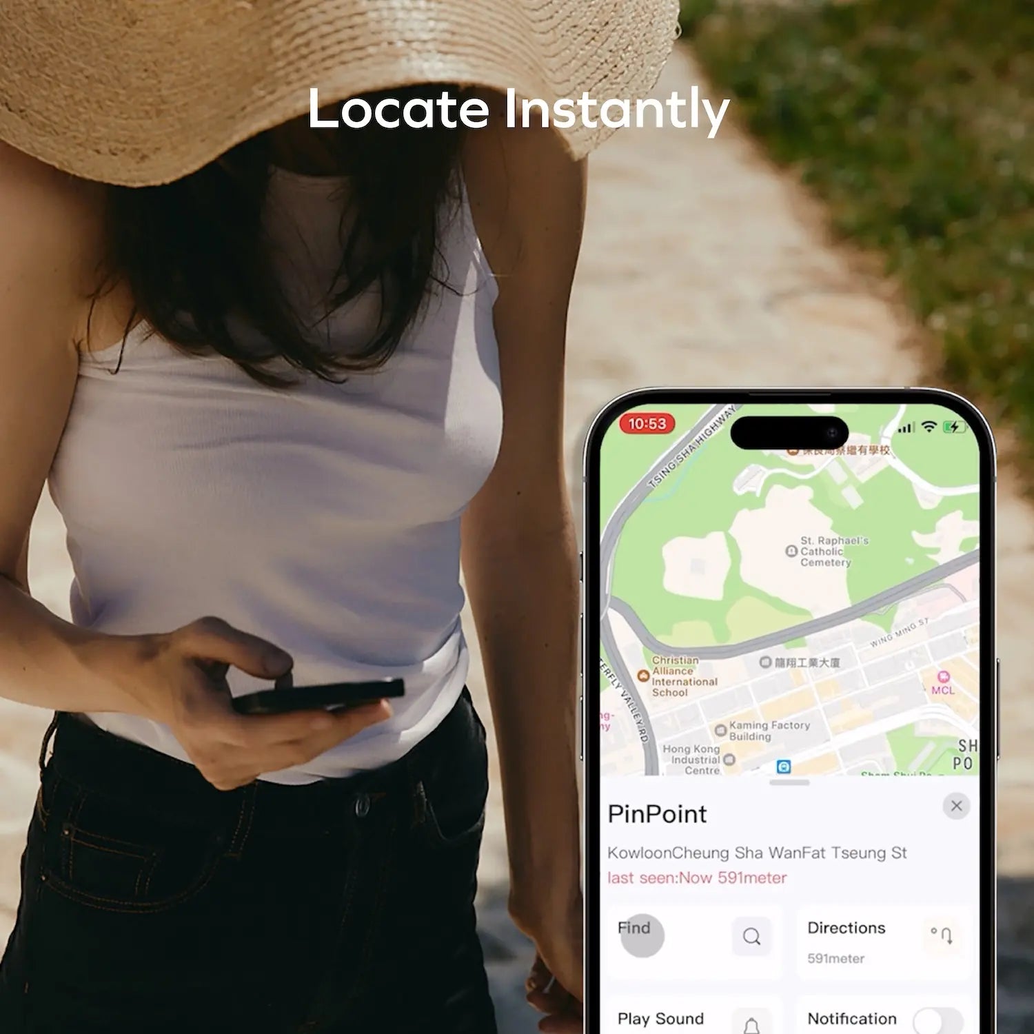 PinCard Ultra Mini Rechargeable Find My Mini Locator with UWB