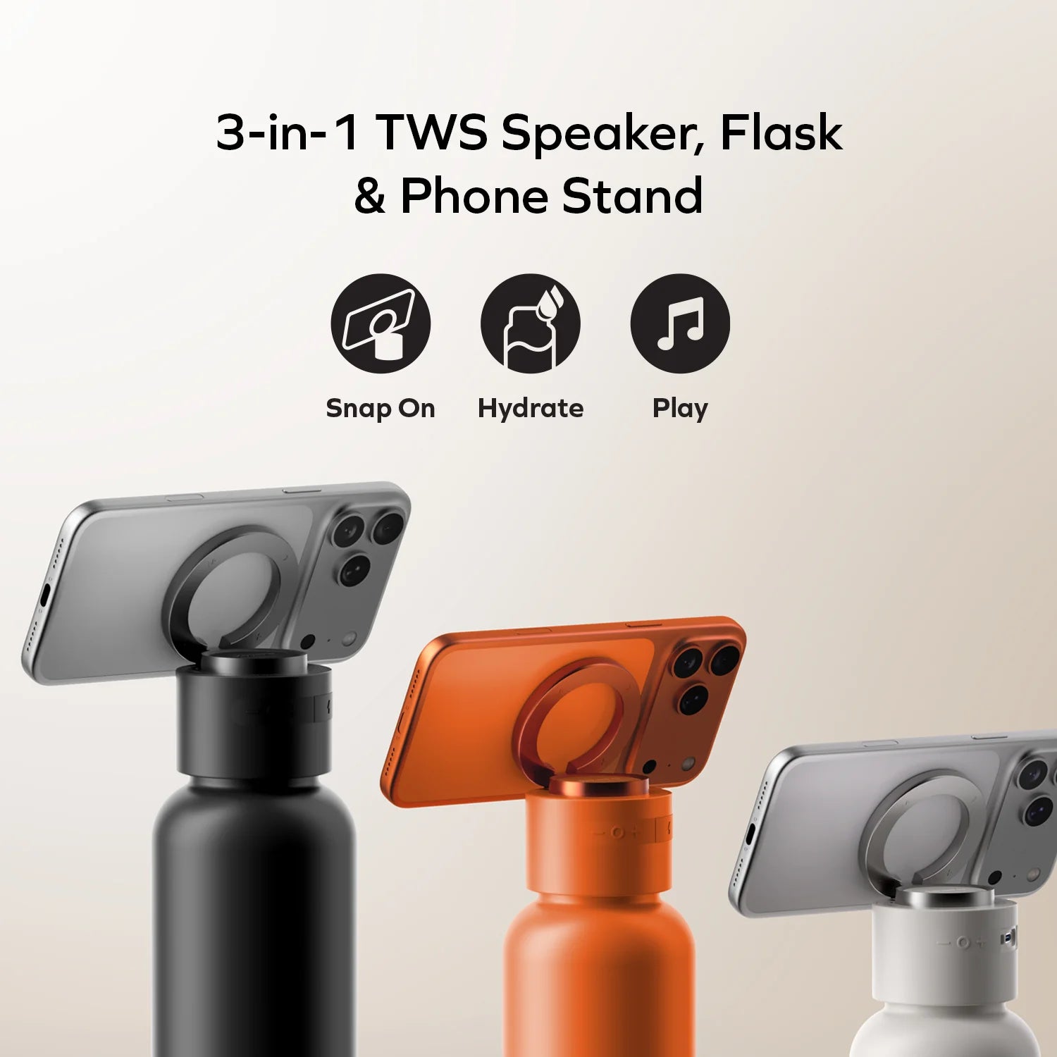 1-Vibe Bottle Magnetic Wireless Speaker Flask