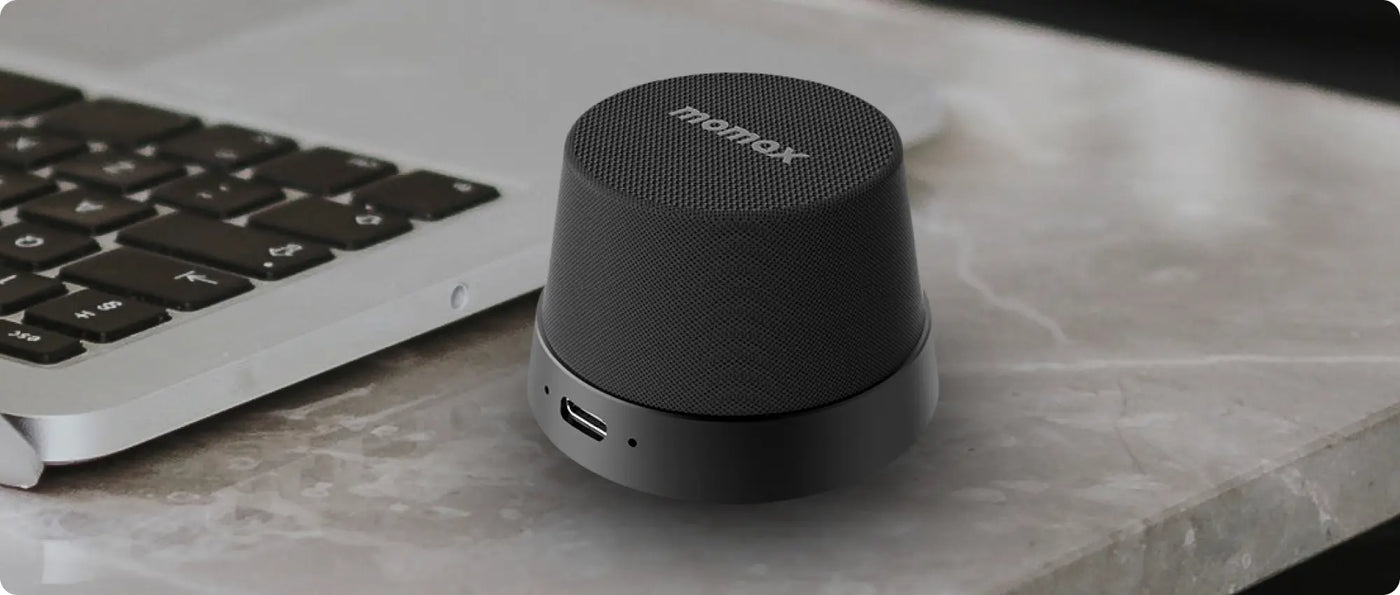 A Black Speaker On A Table