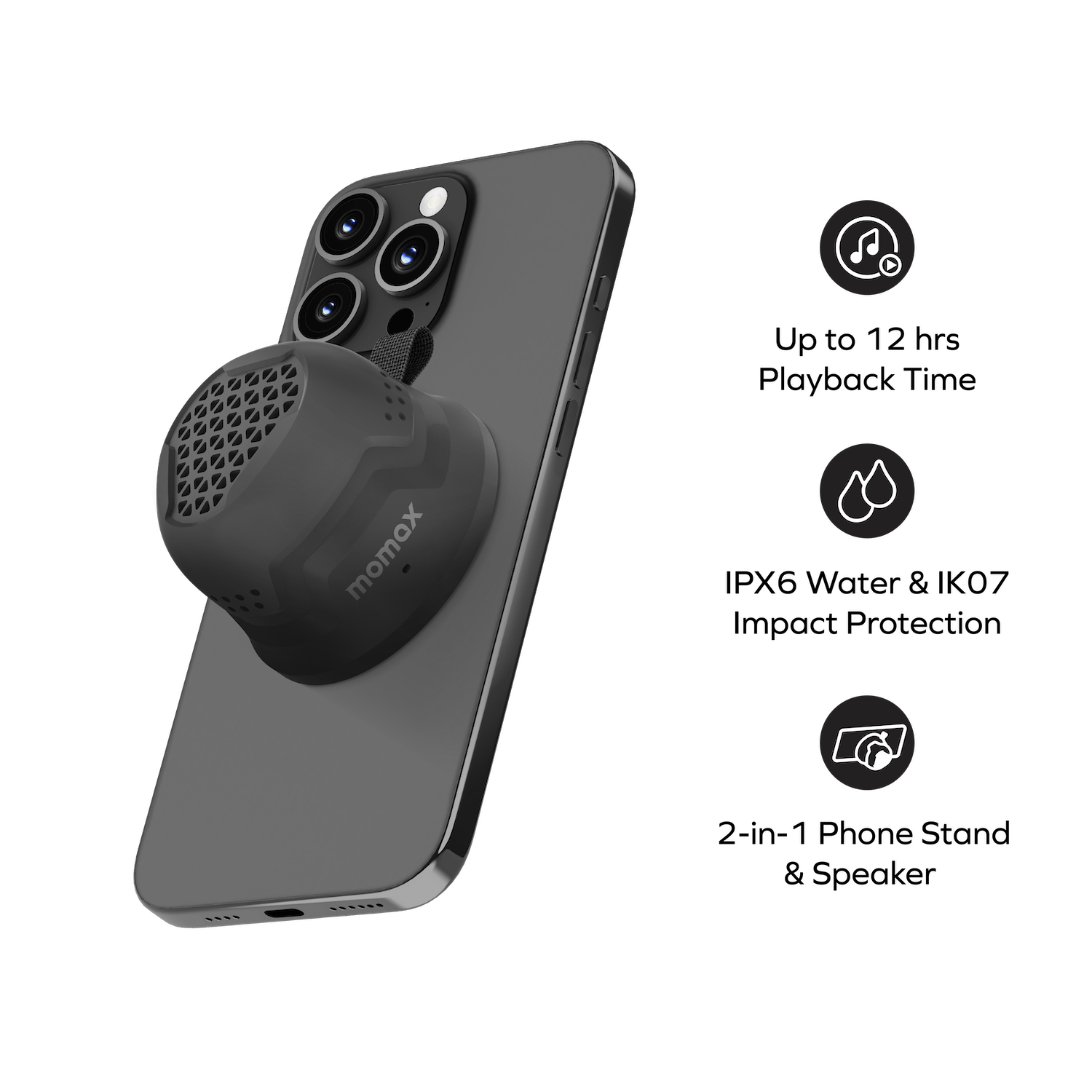 a phone with a speaker on it