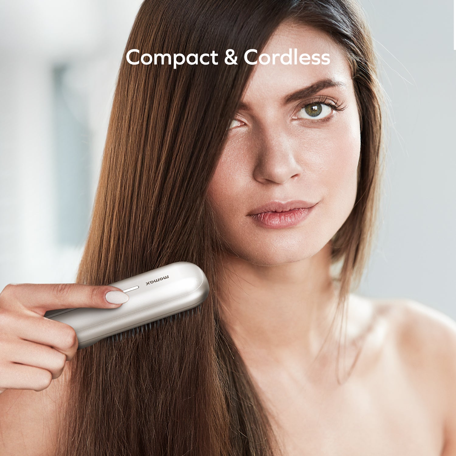 1-Care Sleek Travel Cordless Negative Ion Hair Straightening Brush