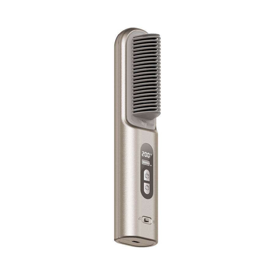 1-Care Sleek Travel Cordless Negative Ion Hair Straightening Brush