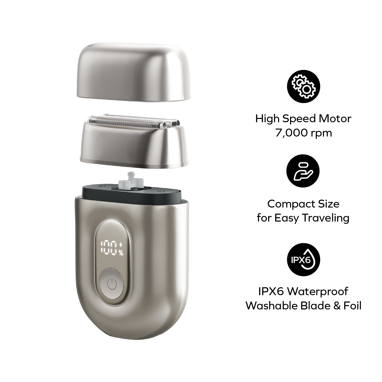 1-Care Raze Rechargeable Pocket Aqua Shaver