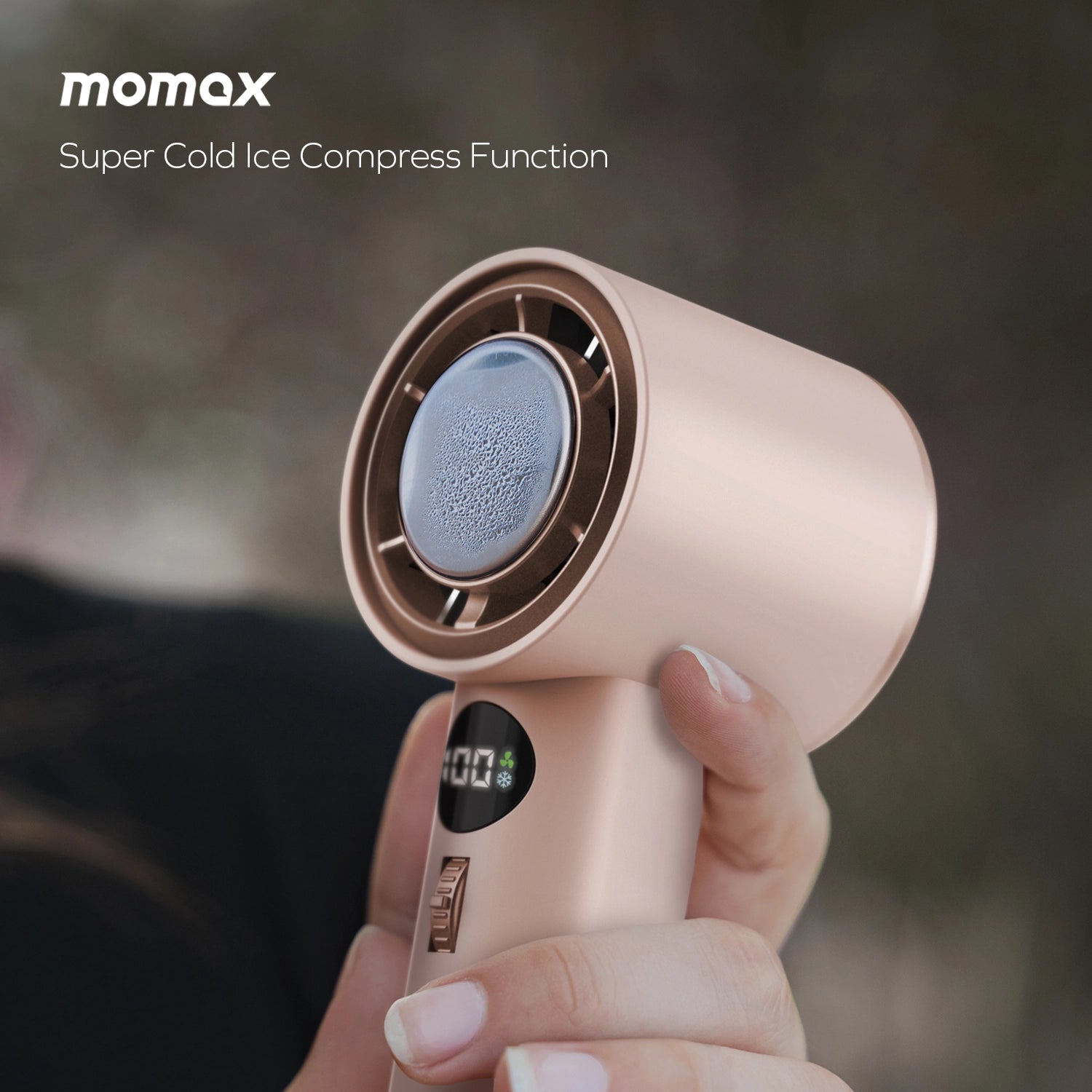 1°Go Portable Handheld High Speed Fan With Icy Cooling Plate