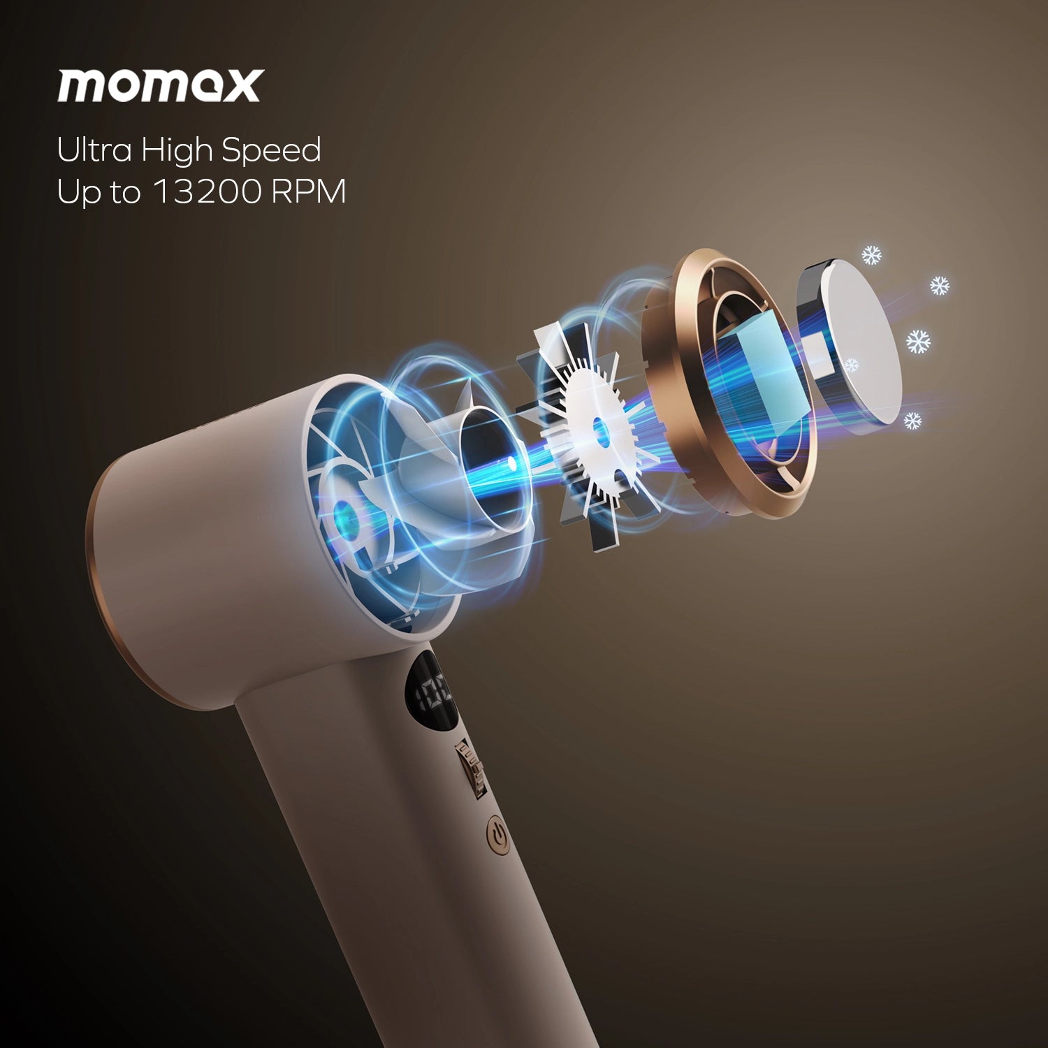 1°Go Portable Handheld High Speed Fan With Icy Cooling Plate