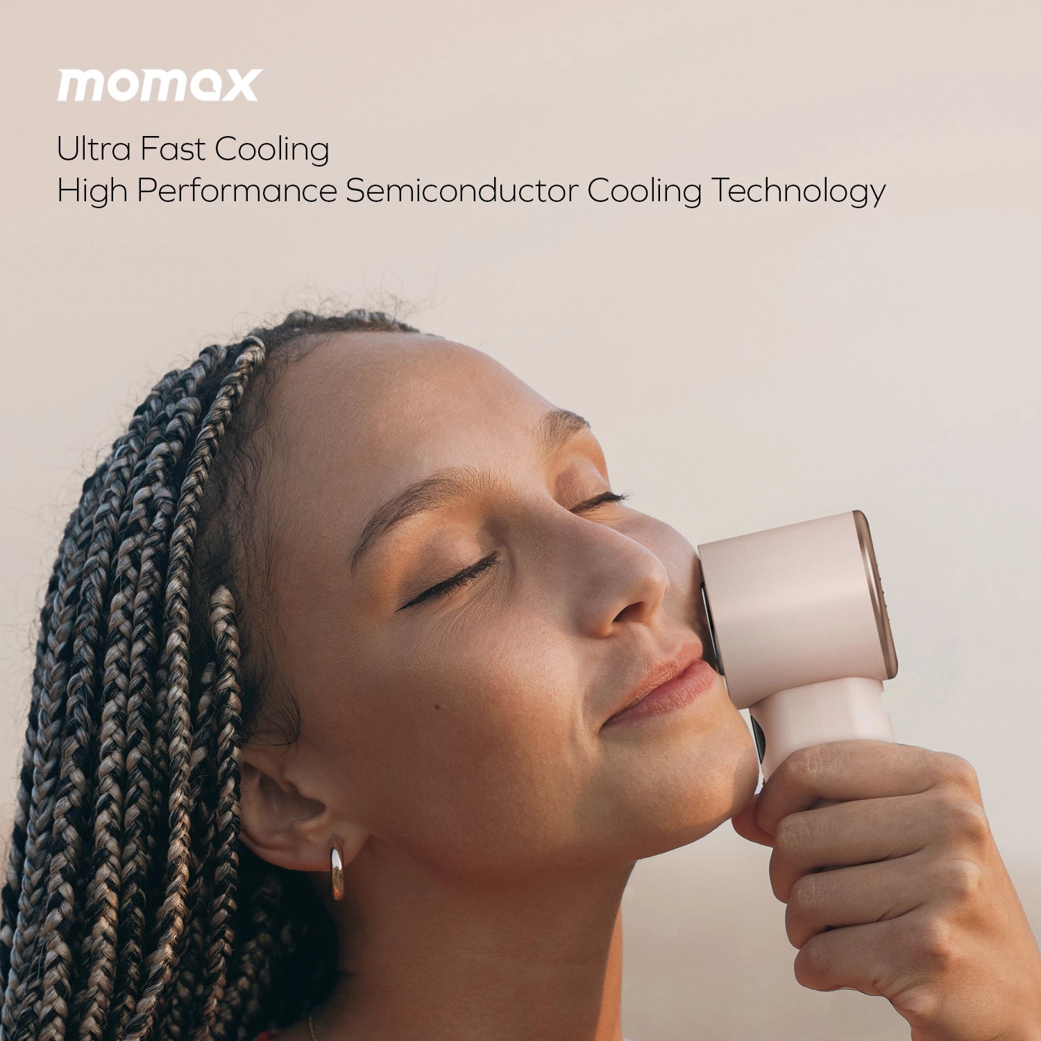 1°Go Portable Handheld High Speed Fan With Icy Cooling Plate