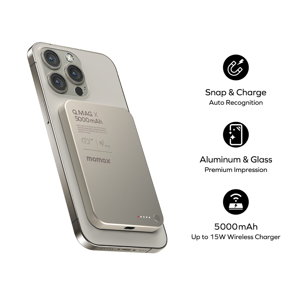 momax Q.MAG POWER 5000mAh ワイヤレスモバイルバッテリー 楽天市場】【国内正規品】 MOMAX Q.Mag Power マグネット式 最大