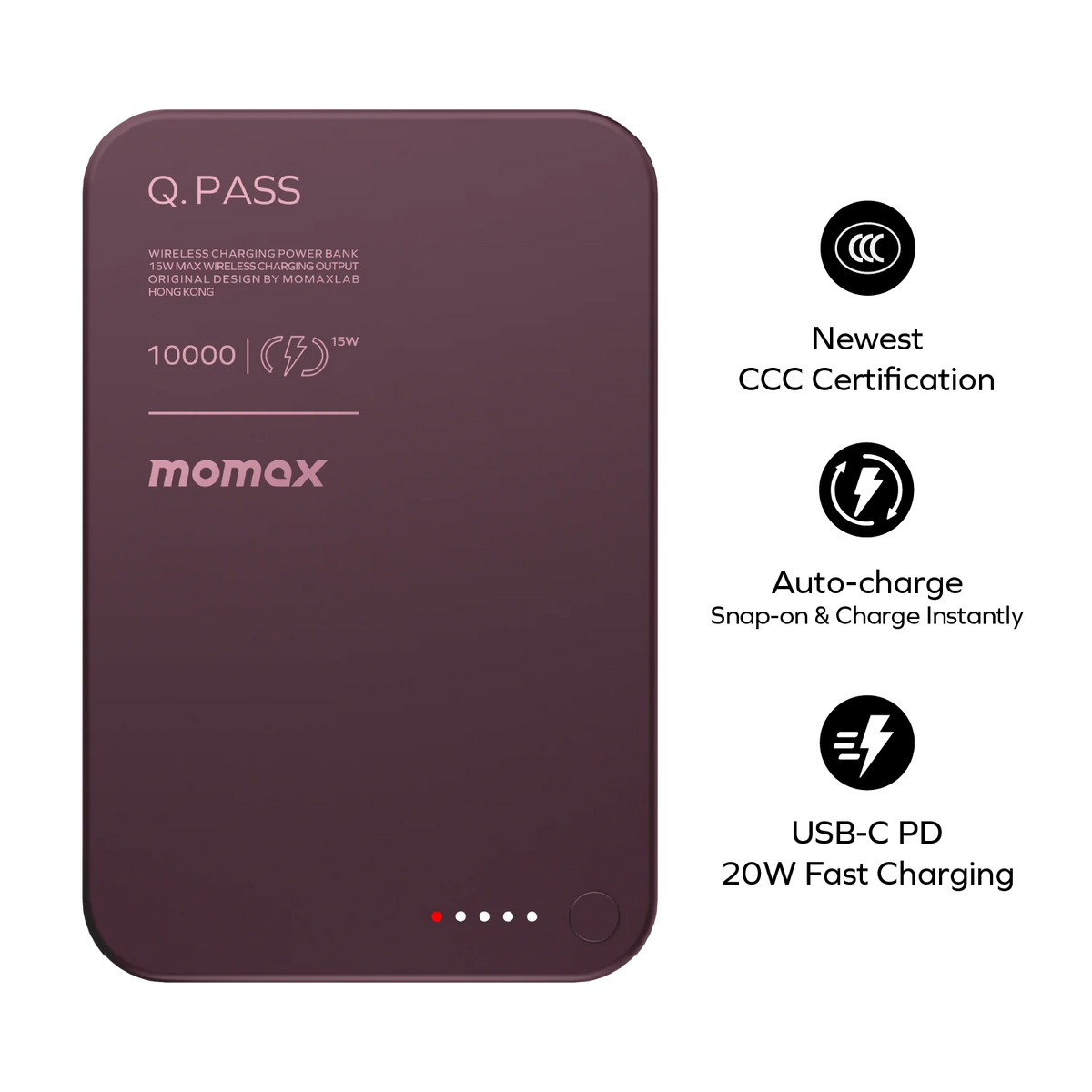 1-Power Q.Pass 10000mAh Magnetic Wireless Power Bank