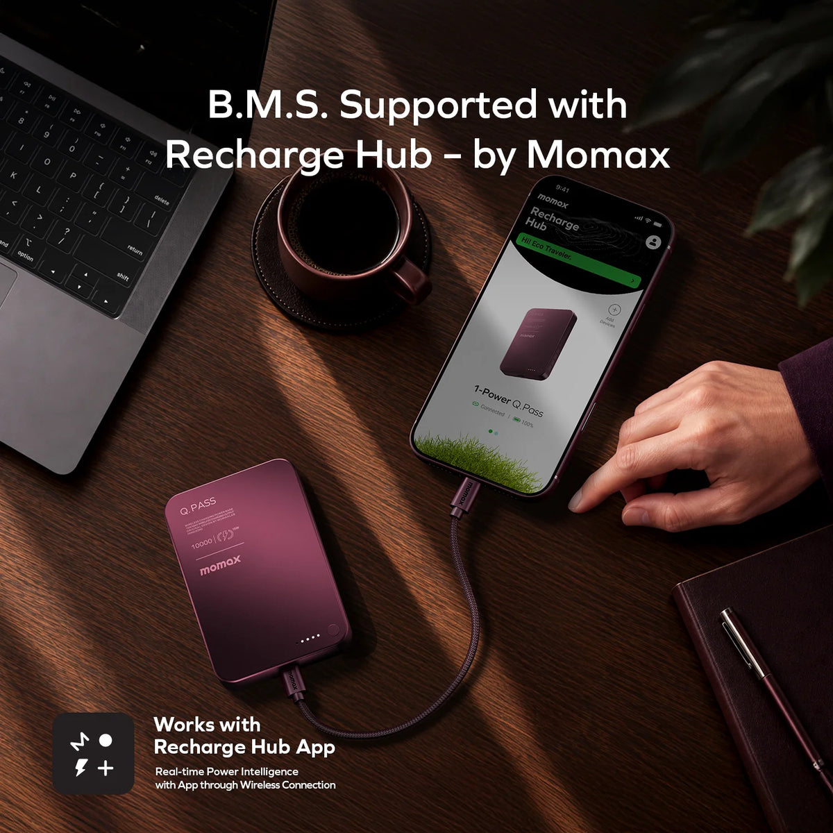 1-Power Q.Pass 10000mAh Magnetic Wireless Power Bank